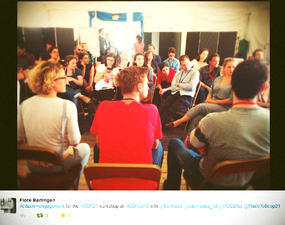 OuiShare Fest, mobilisation citoyenne, workshop, engagement, COP21